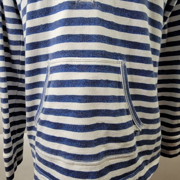 Lilly Pulitzer Captain Popover Bright Navy Positano Stripe Top Size Small - Picture 6 of 12